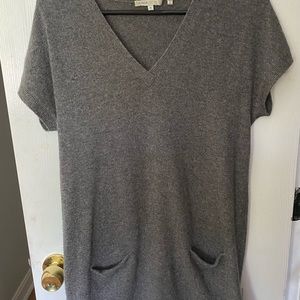 Vince Cashmere short sleeve sweater dress